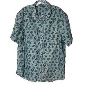 Michael Bastian Men’s Toucan Palm Short Sleeve Button Front Hawaiian Shirt XXL
